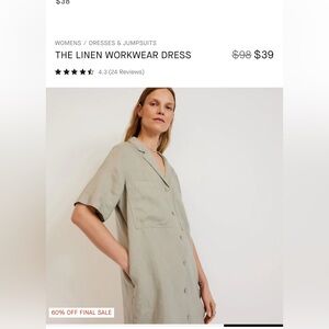 Linen shirtdress